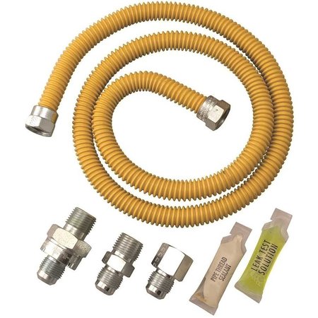 WATTS 1/2 in. FIP x 1/2 in. MIP x 48 in. Gas Water Heater and Dryer Connector 1/2 in. OD 3/8 in. ID 20C-3231V4KIT-TS-48B